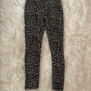 Fleece Cheetah Print Tights
